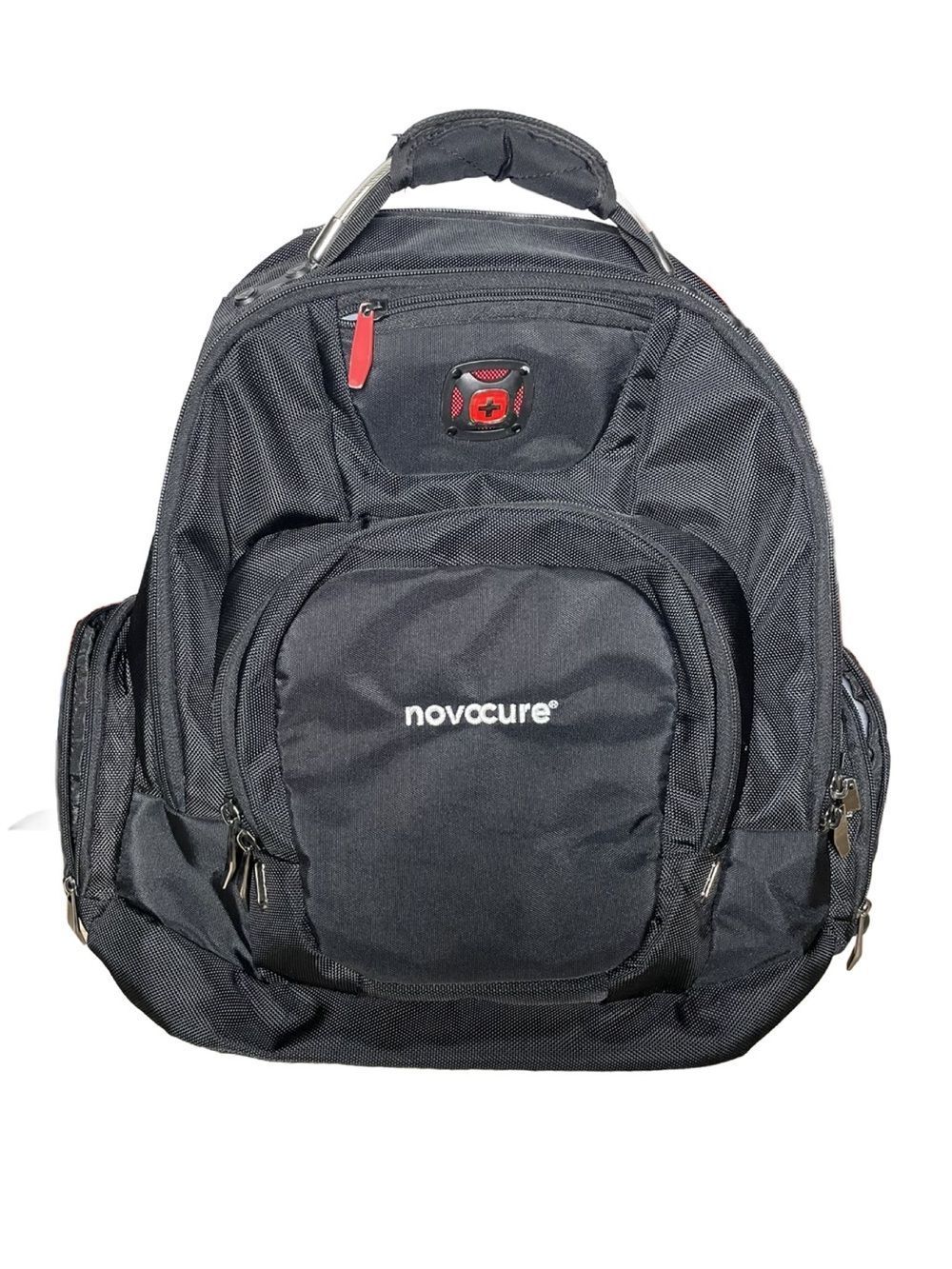 Swiss Gear x Wegner Large Black Laptop Backpack with “Novocure” Logo